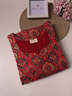 Cotton Kantha Anarkali Kurti