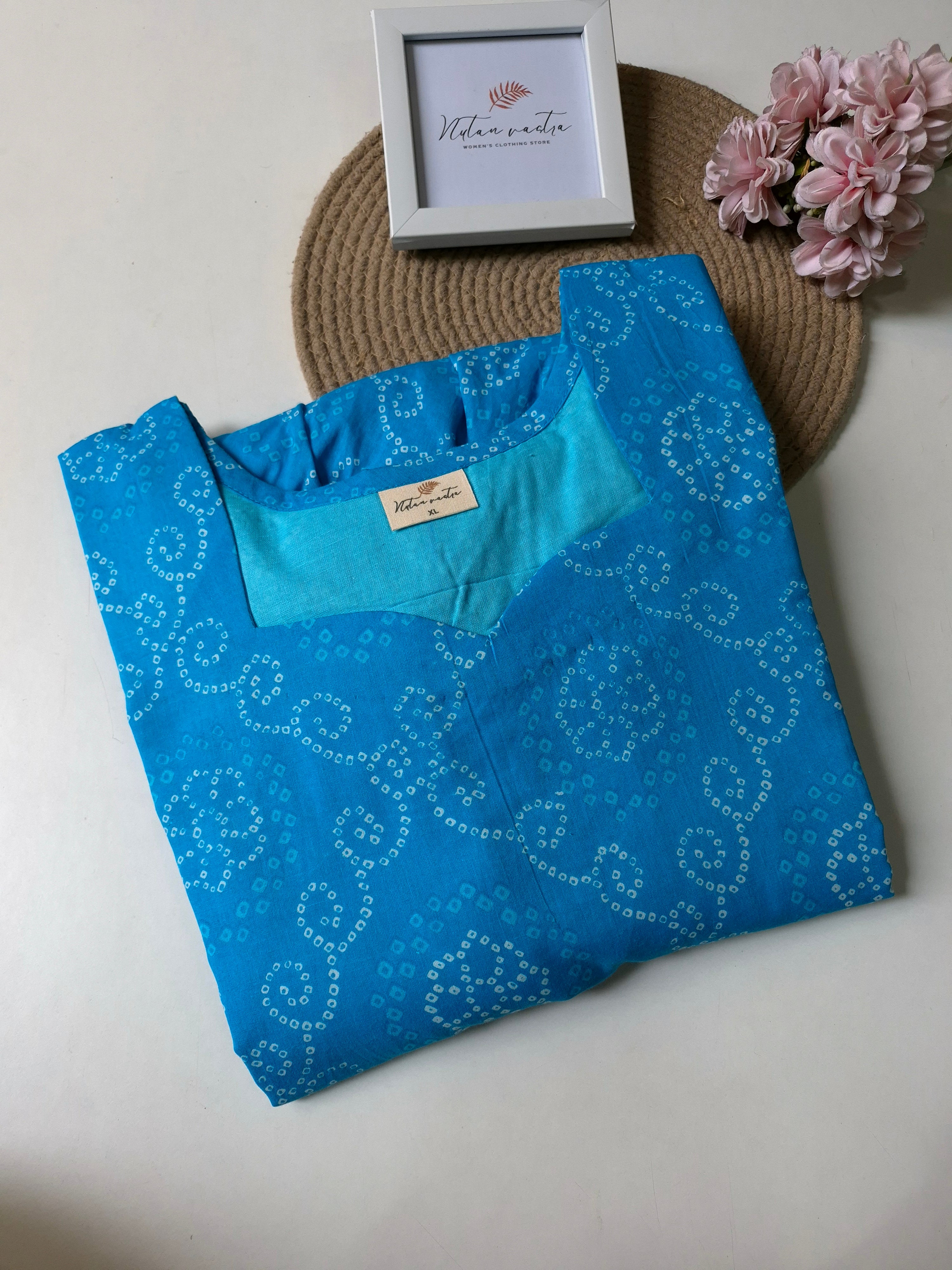 Cotton Long Straight Kurti