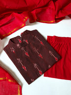 Handloom Ikkath Suit Set