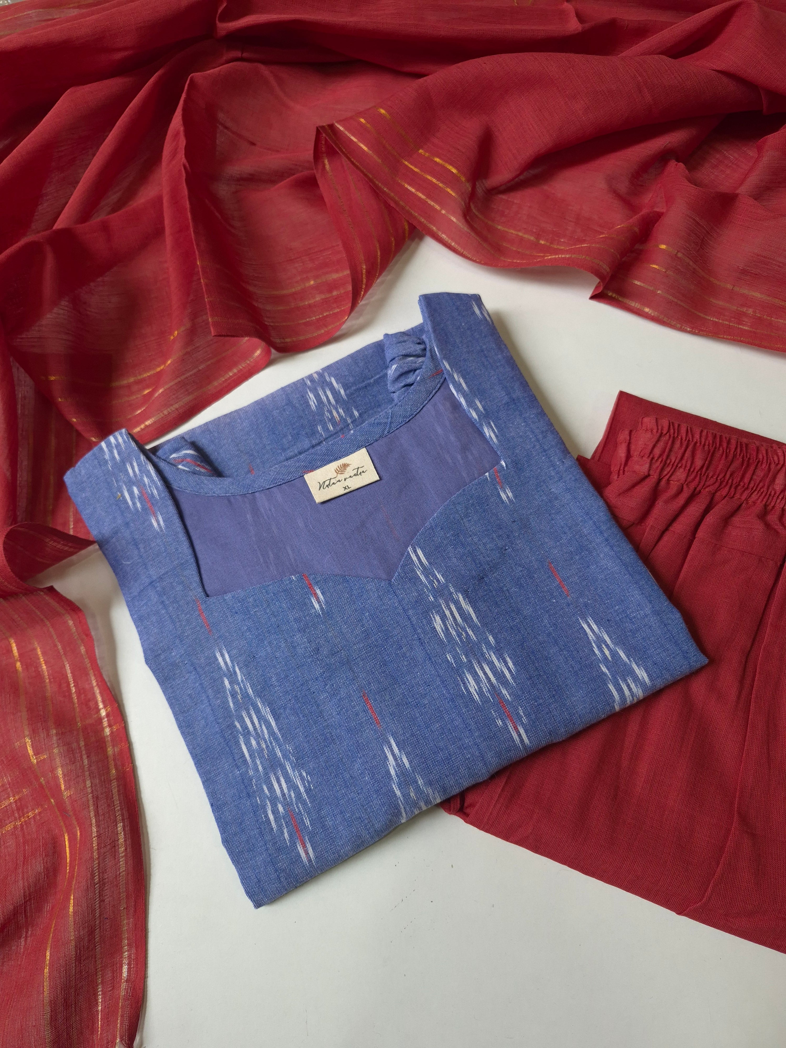 Handloom Ikkath Suit Set