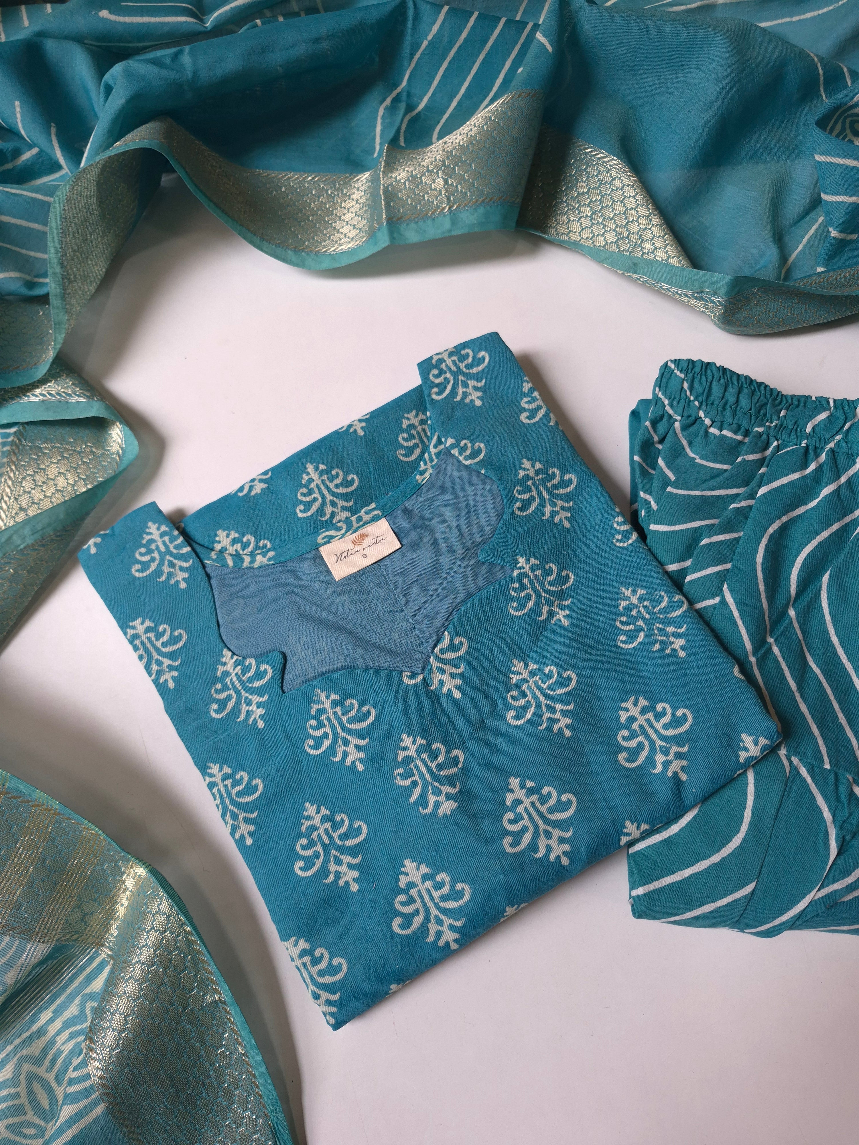 Maheshwari Silk Suit Set