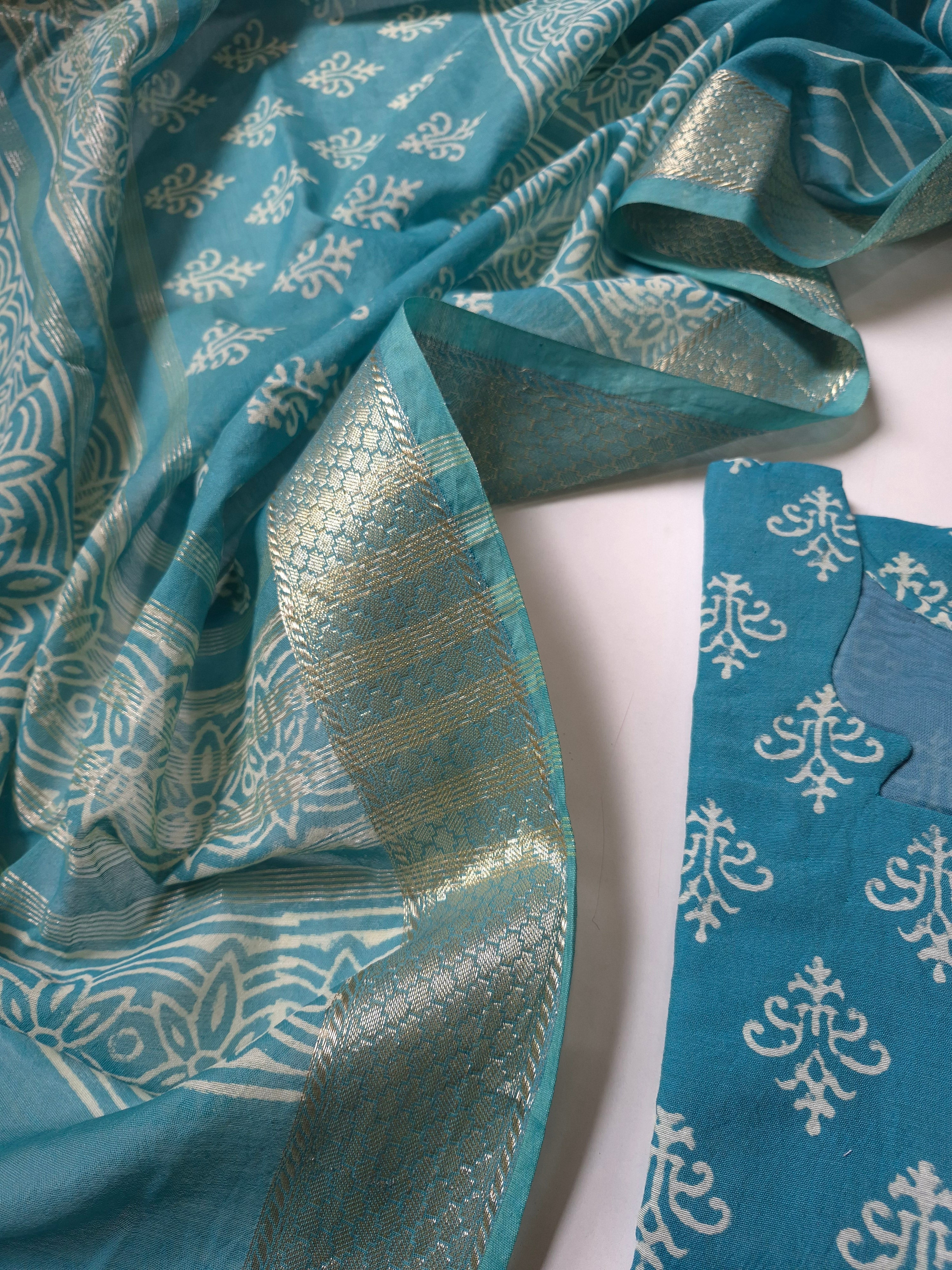 Maheshwari Silk Suit Set