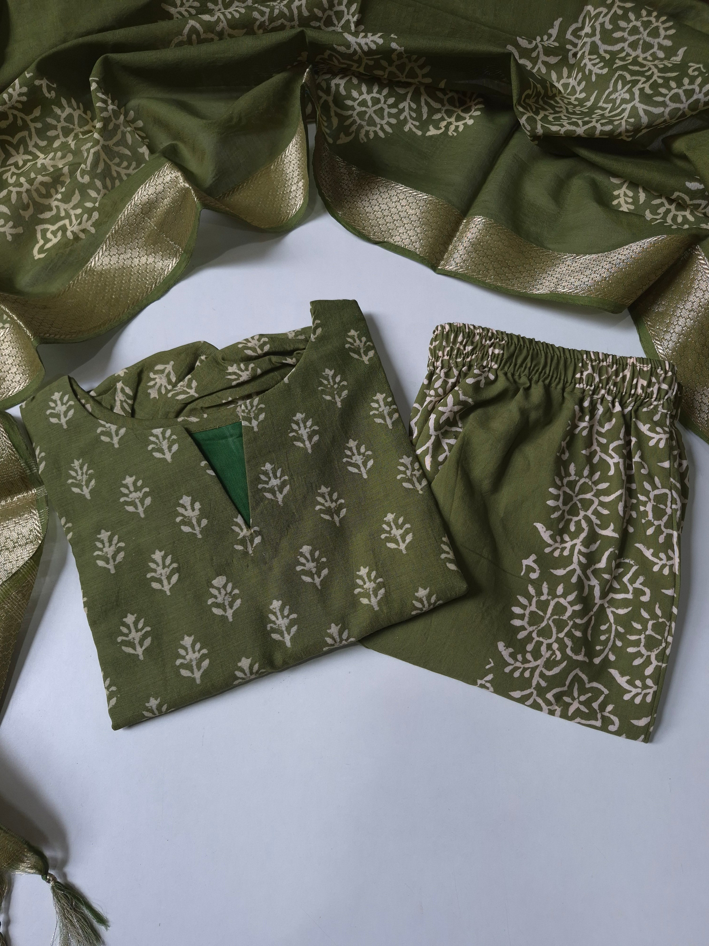Maheshwari Silk Suit Set