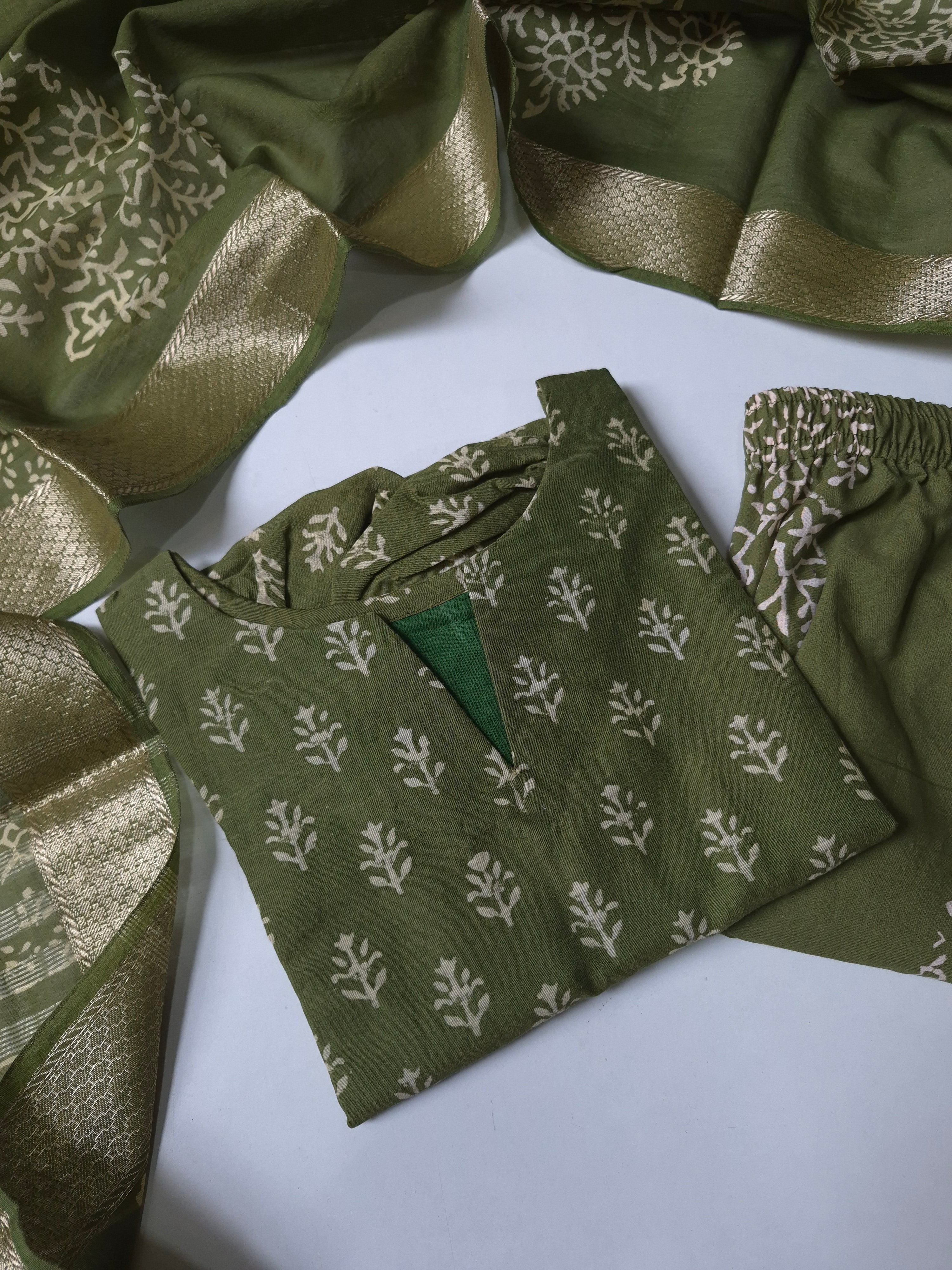 Maheshwari Silk Suit Set
