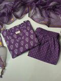 Cotton Suit Set With Kota Doria Dupatta