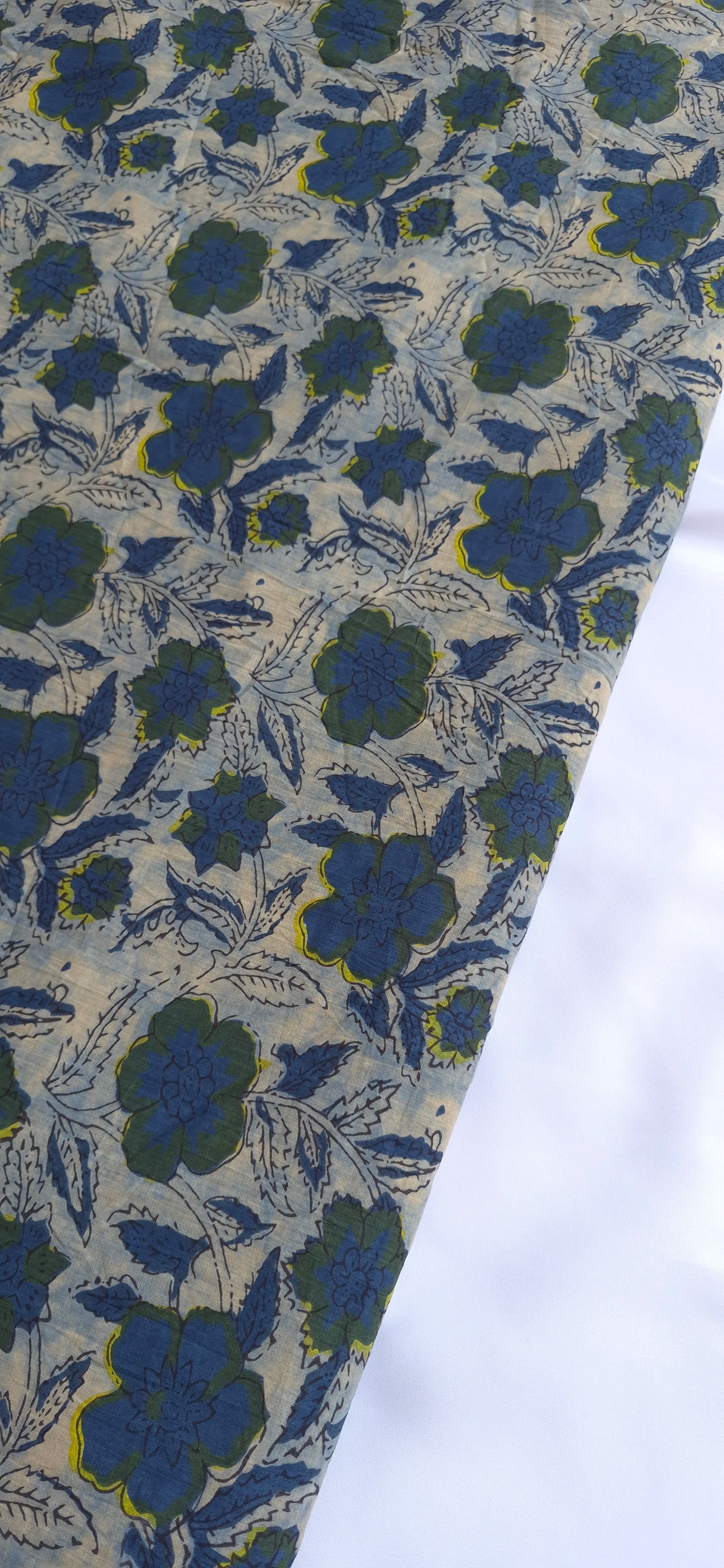 Cotton Handblock Printed Long Straight Kurti