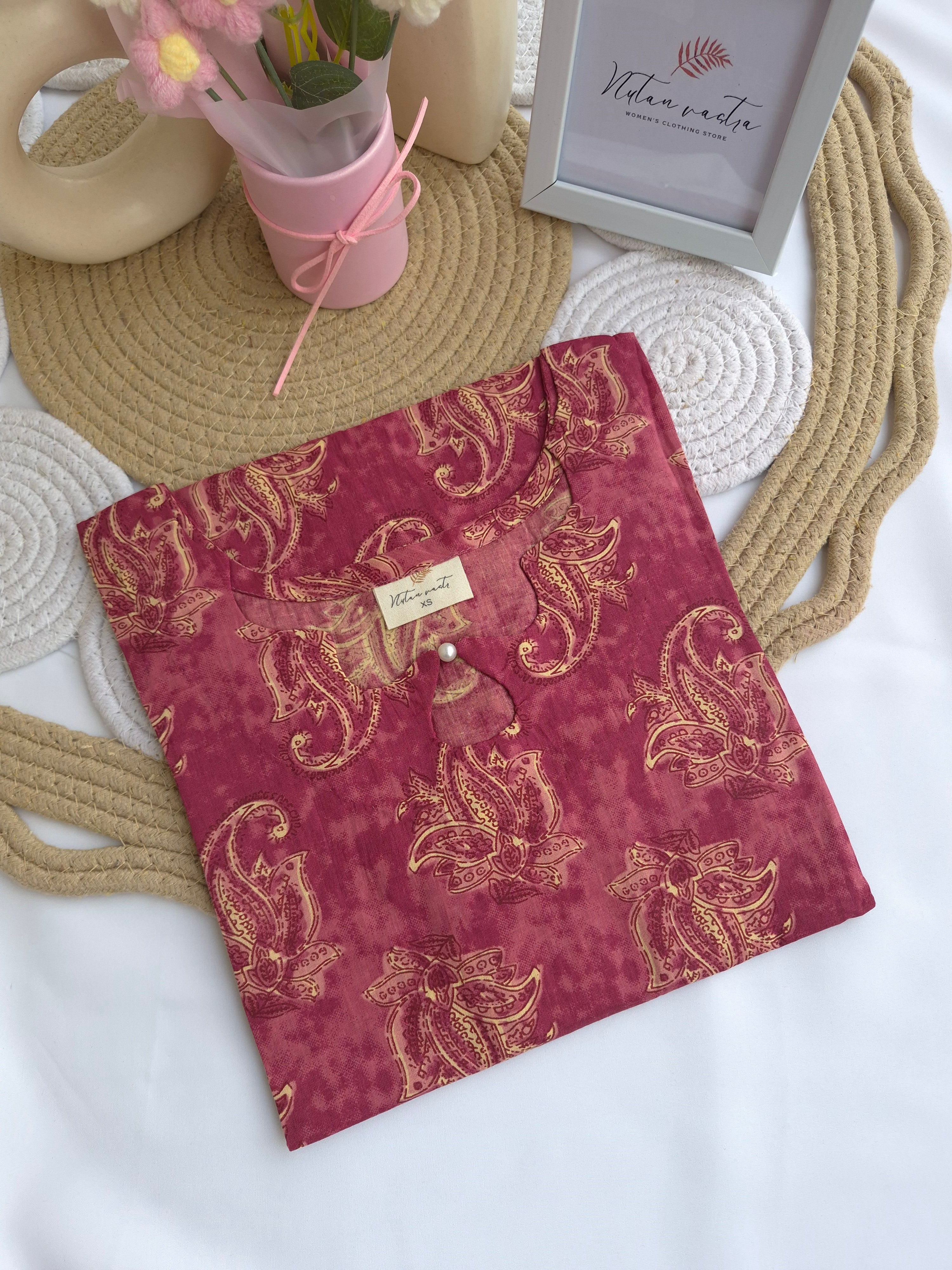 Ready To Ship Cotton Long Straight Kurti