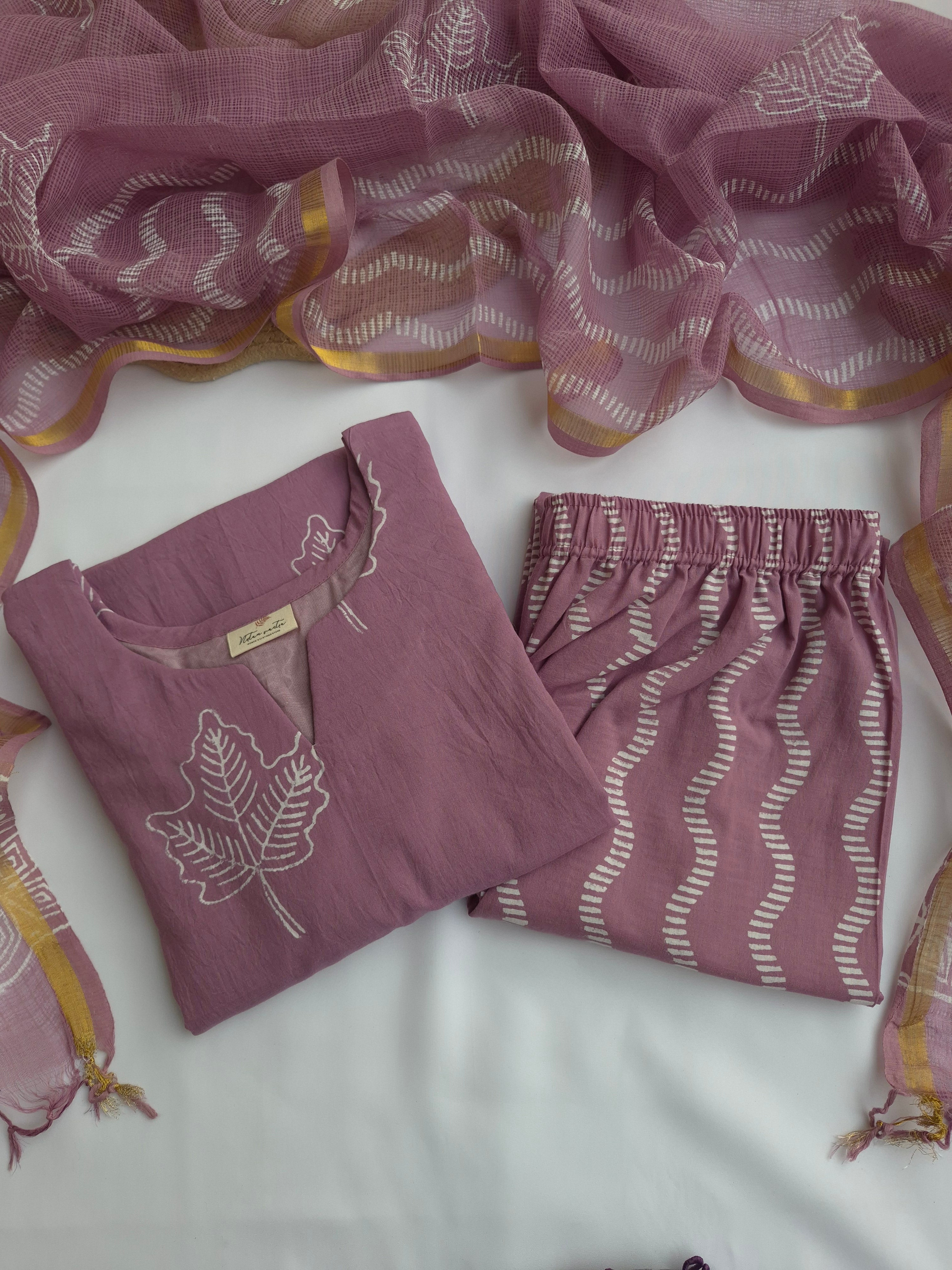 Cotton Suit Set With Kota Doria Dupatta