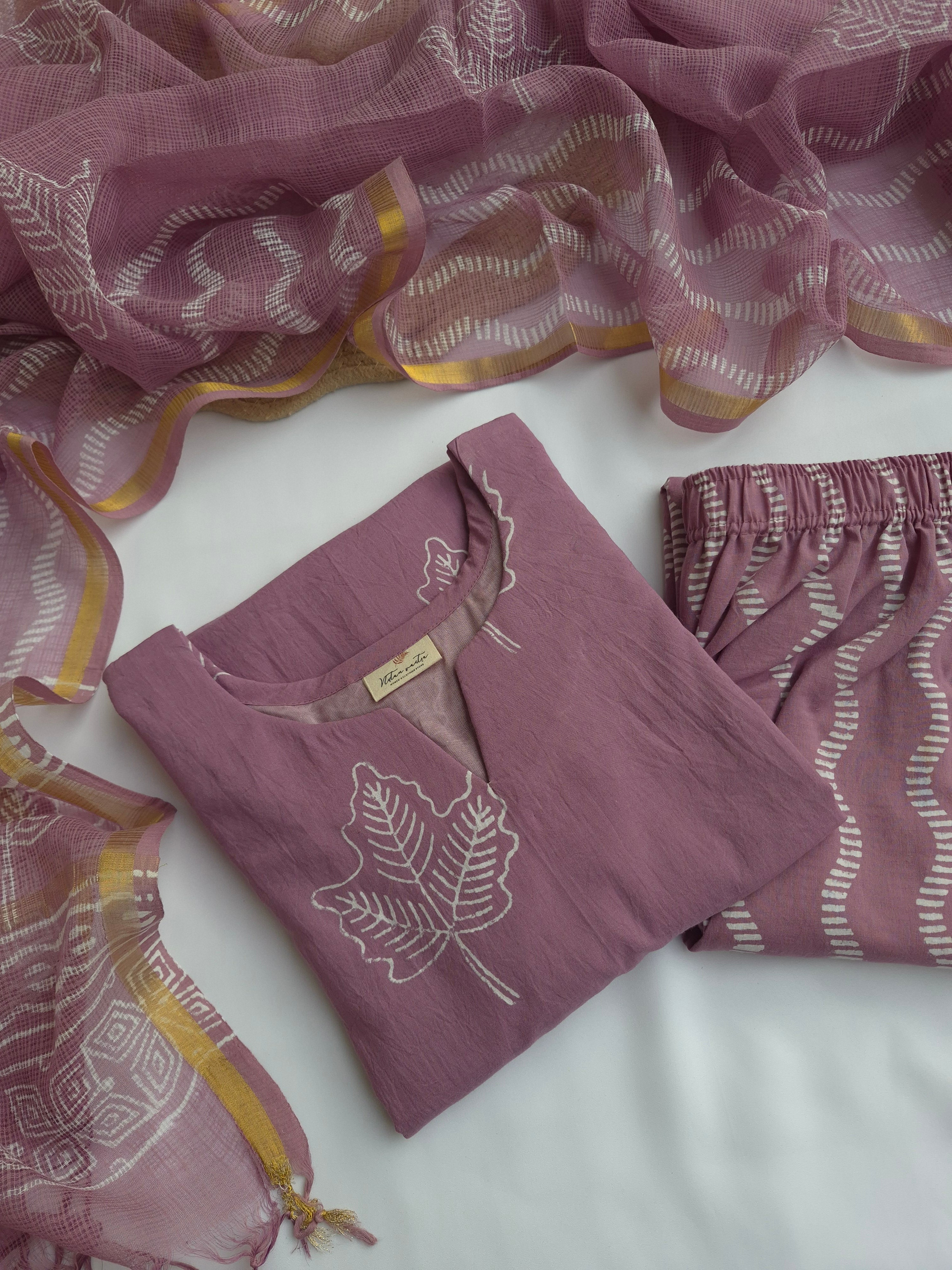 Cotton Suit Set With Kota Doria Dupatta