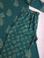 Cotton Suit Set With Chiffon Dupatta