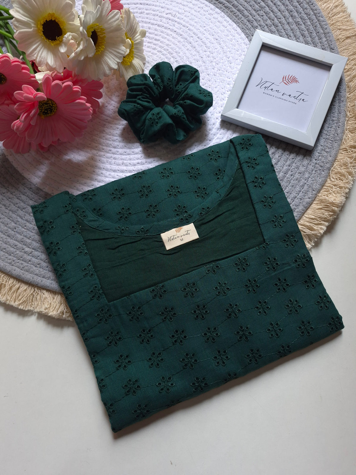 Cotton Hakoba Long Straight Kurti