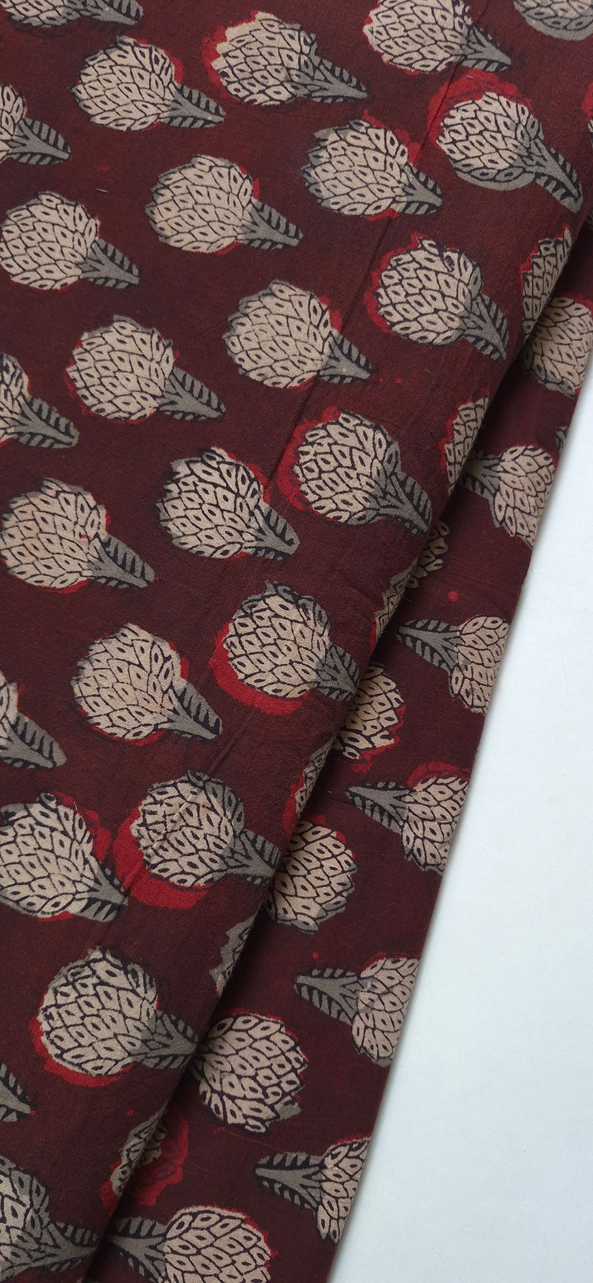 Cotton Handblock Printed Long Straight Kurti