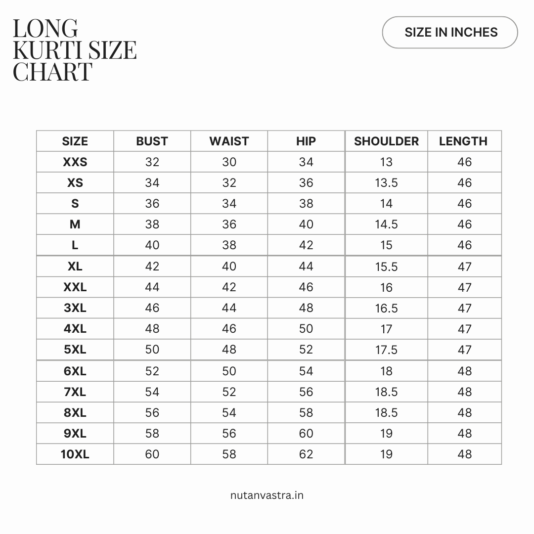 Cotton Long Straight Kurti