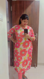 Cotton Flex Long Straight Kurti