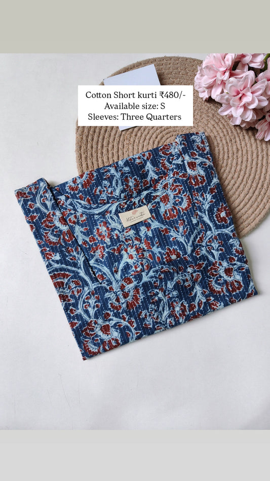 Ready to ship Cotton kantha short kurti