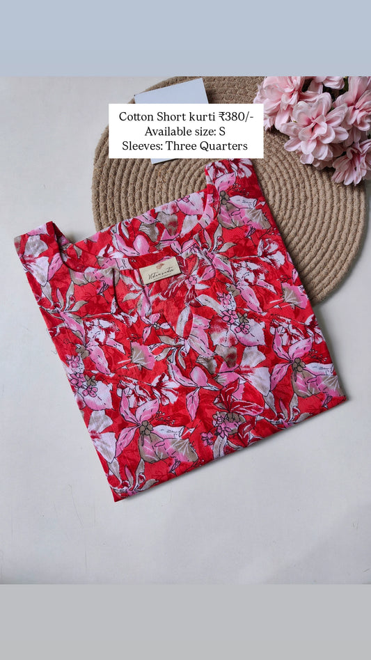 Ready to ship Cotton short kurti