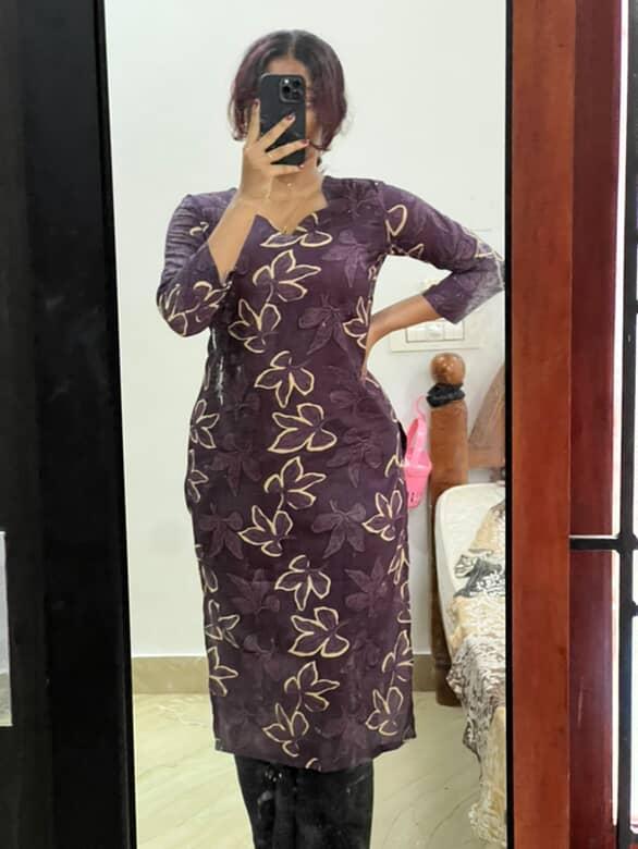 Cotton long straight kurti