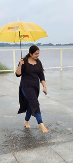 Slub Cotton Long Straight Kurti