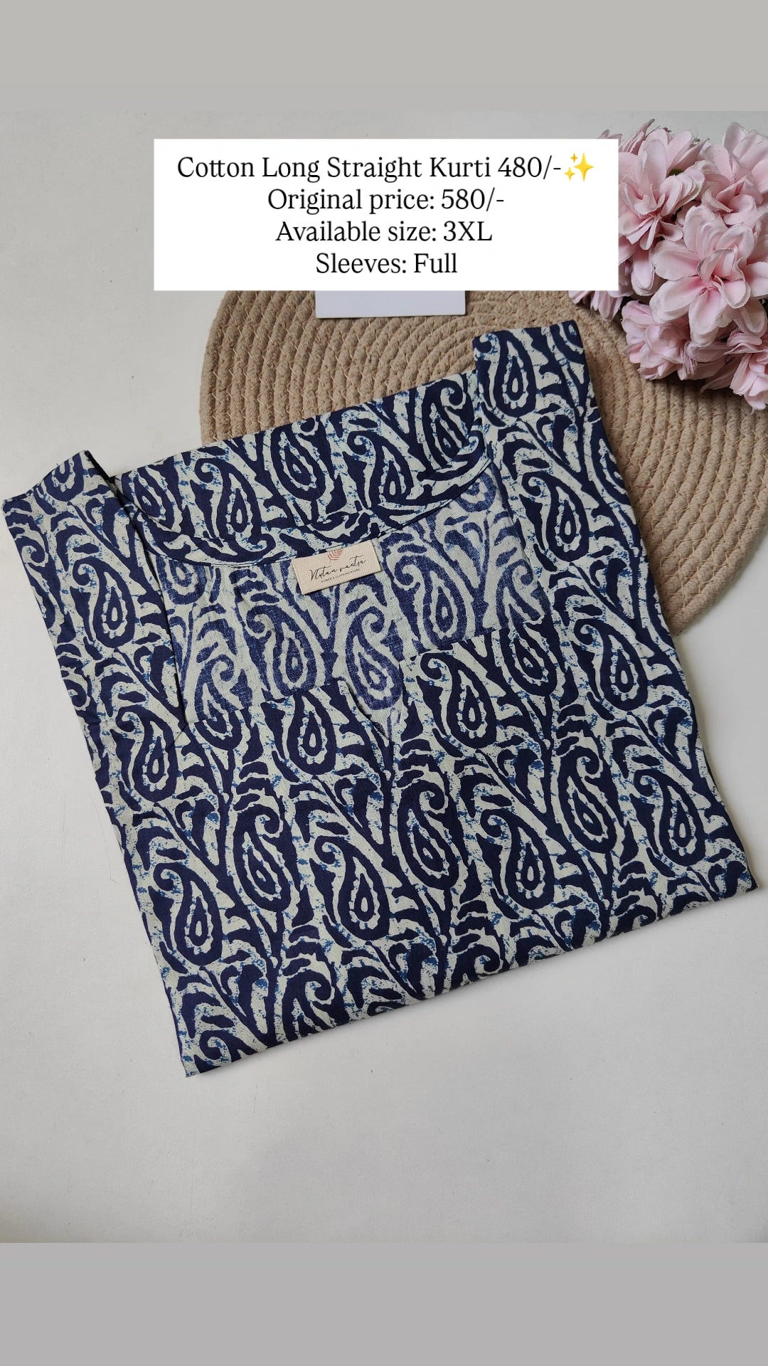 Ready To Ship Cotton Long Kurti