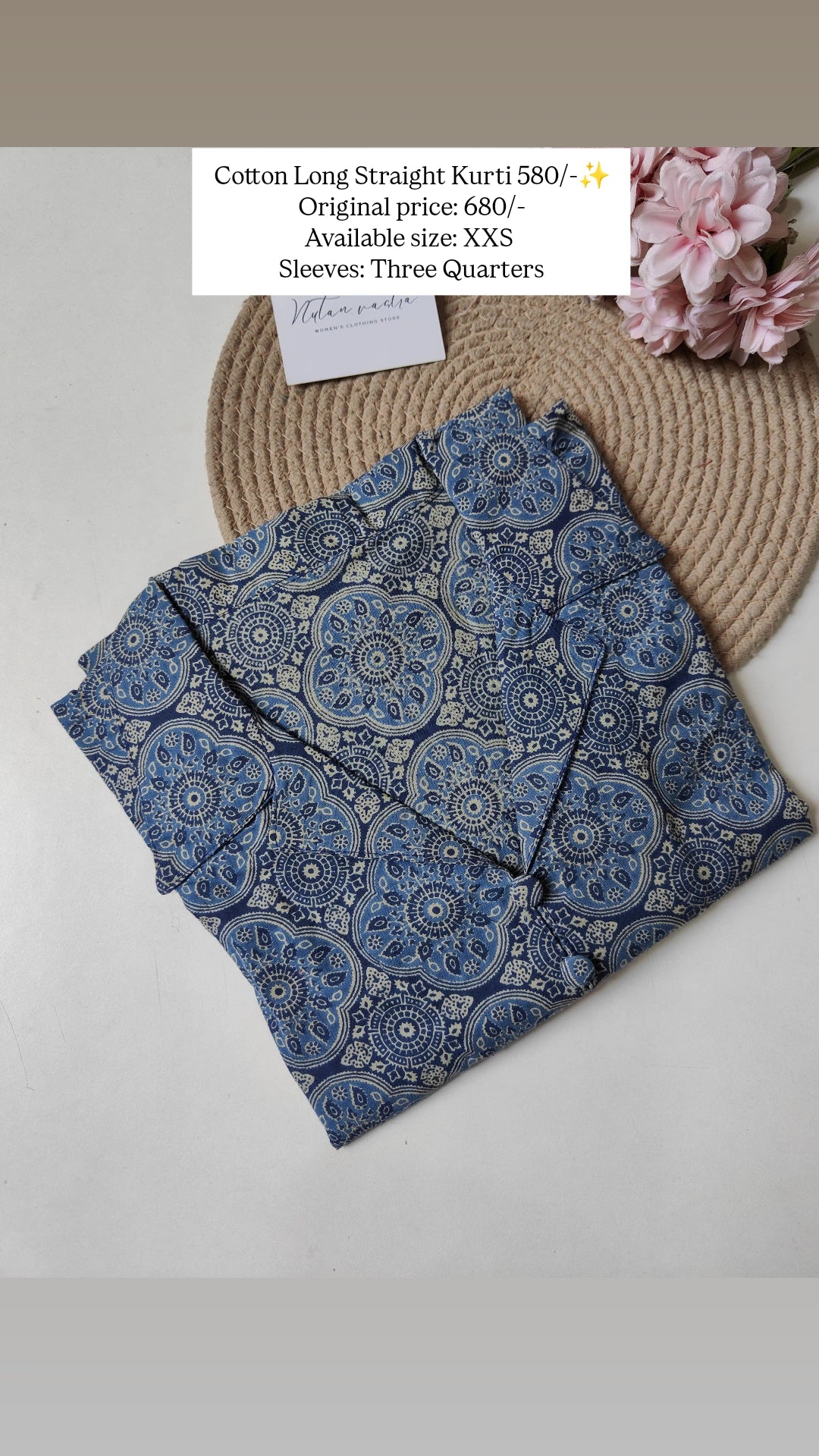 Ready To Ship Cotton Long Kurti