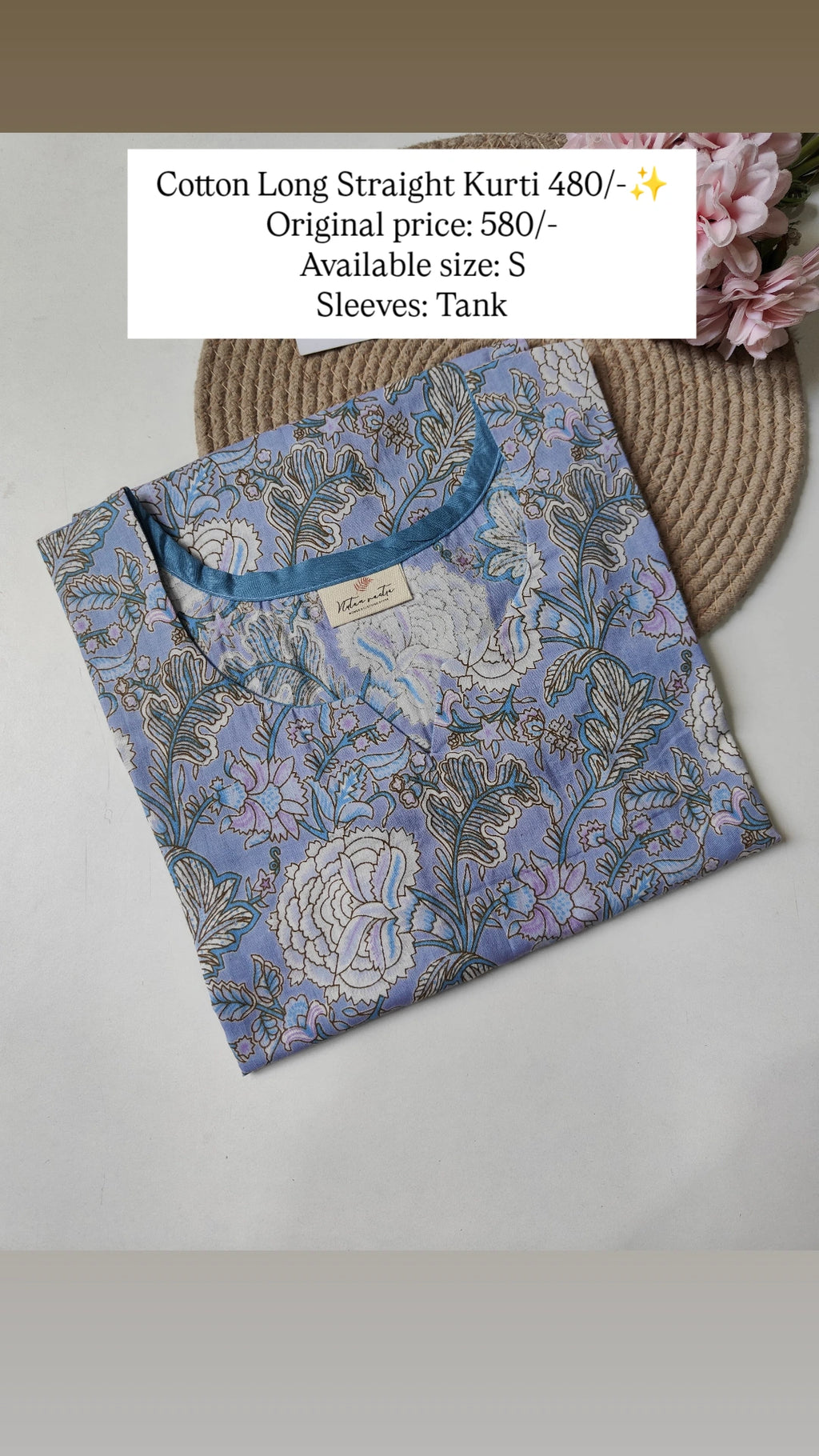 Ready To Ship Cotton Long Kurti