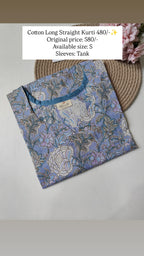 Ready To Ship Cotton Long Kurti