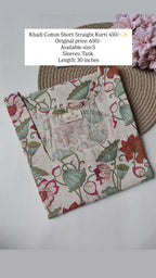 Ready To Ship Khadi Cotton Short Kurti