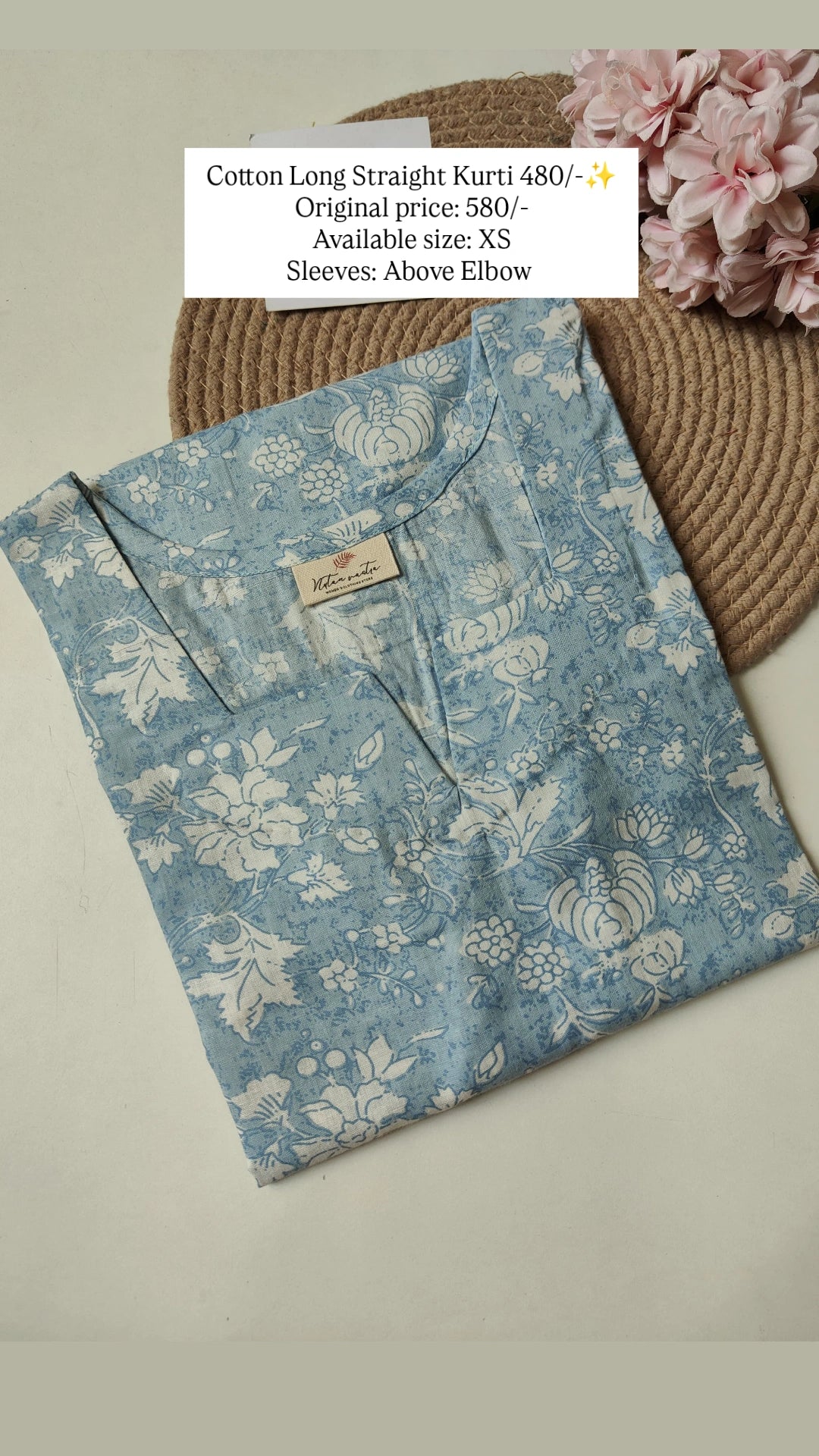 Ready To Ship Cotton Long Kurti