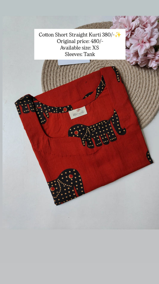 Ready To Ship Cotton Short Kurti