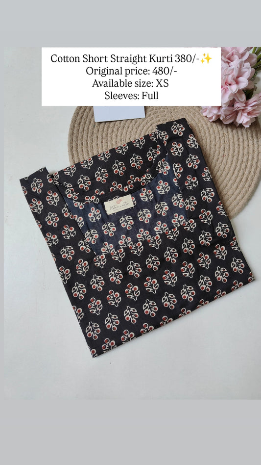 Ready To Ship Cotton Short Kurti