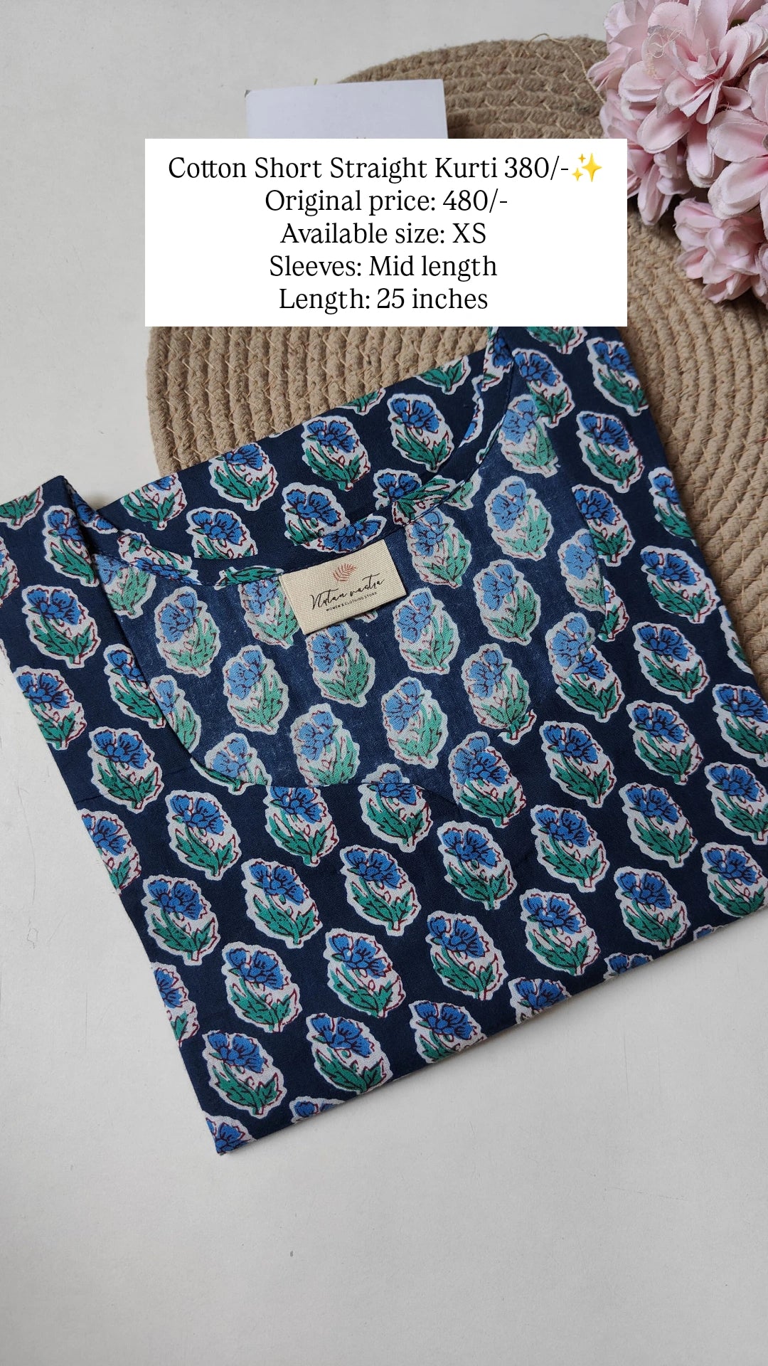 Ready To Ship Cotton Short Kurti