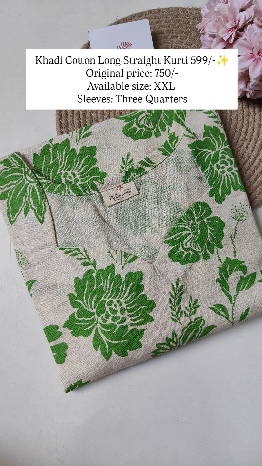 Ready To Ship Cotton Long Kurti