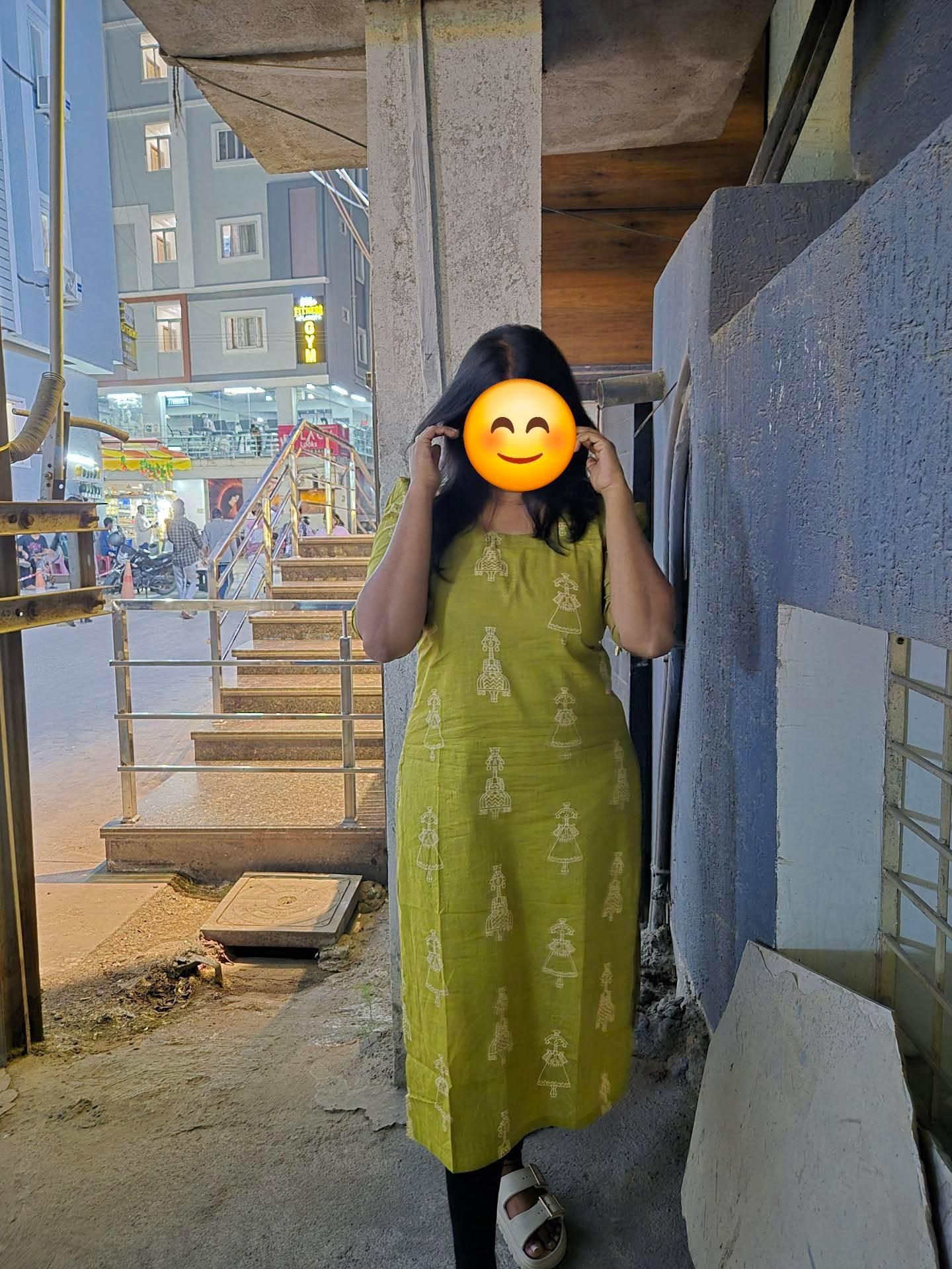 Cotton Long Straight Kurti