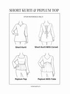Cotton Slub Short Kurti & Peplum Top