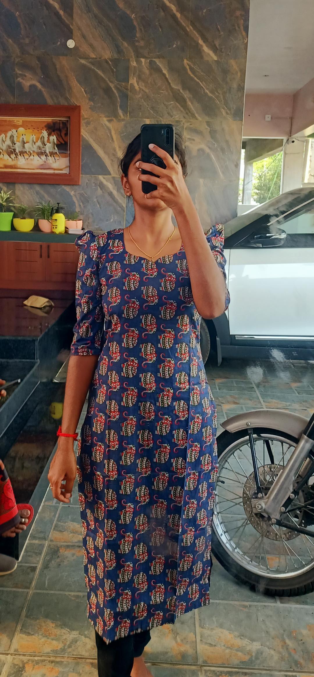 Cotton Long Straight Kurti