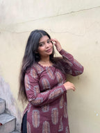 Cotton Long Straight Kurti