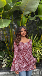 Cotton Kantha Short Kurti & Peplum Top