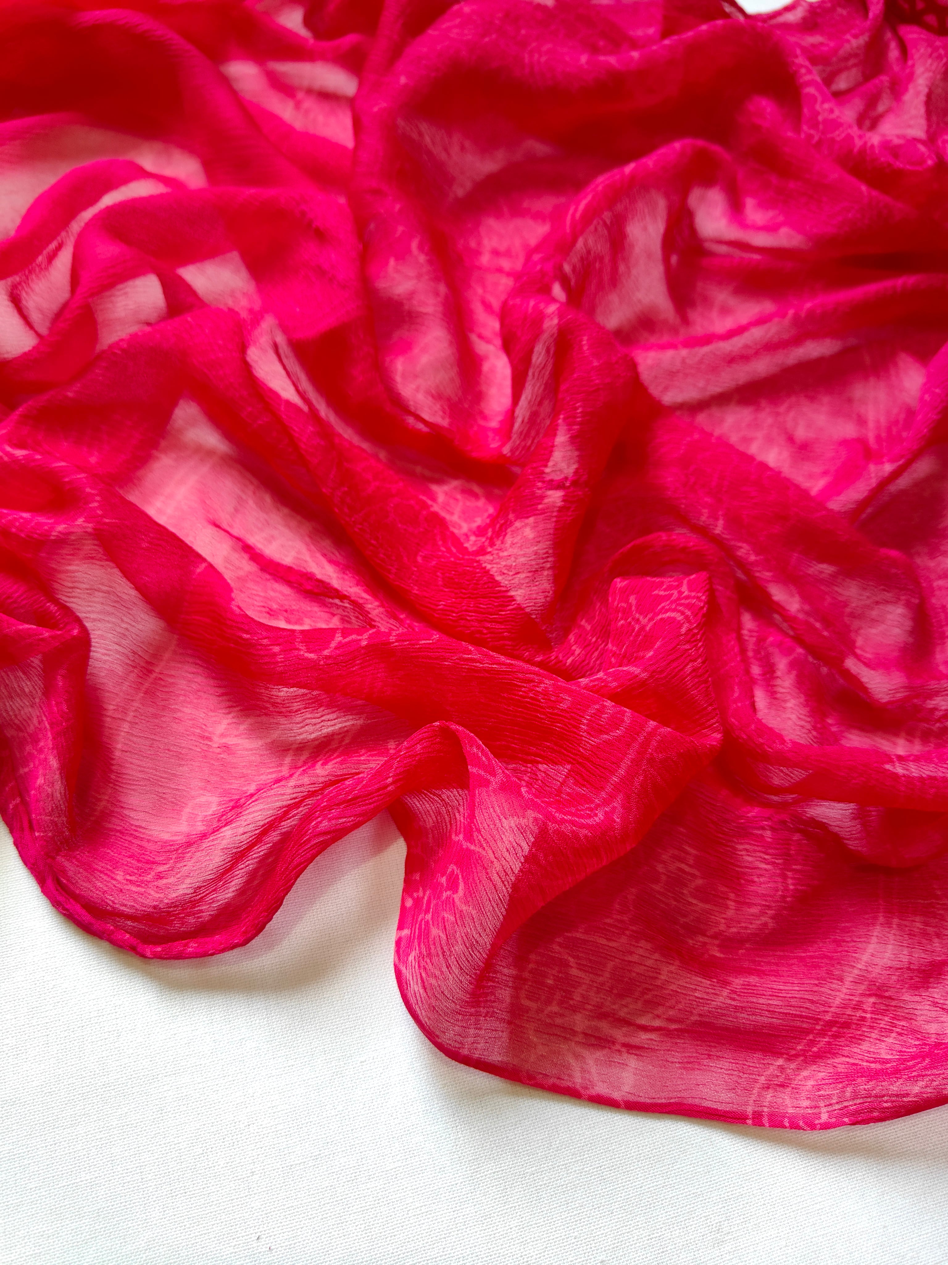 Cotton Suit Set With Chiffon Dupatta