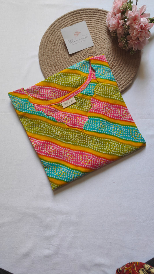 Cotton long straight kurti
