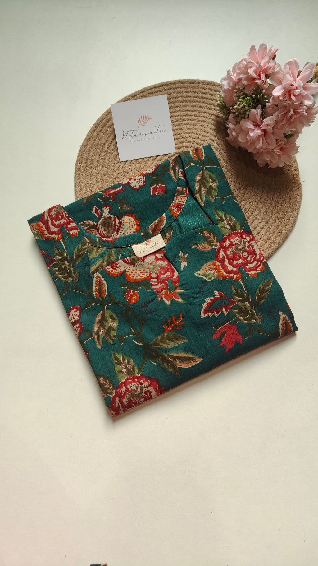 Cotton Long Straight Kurti