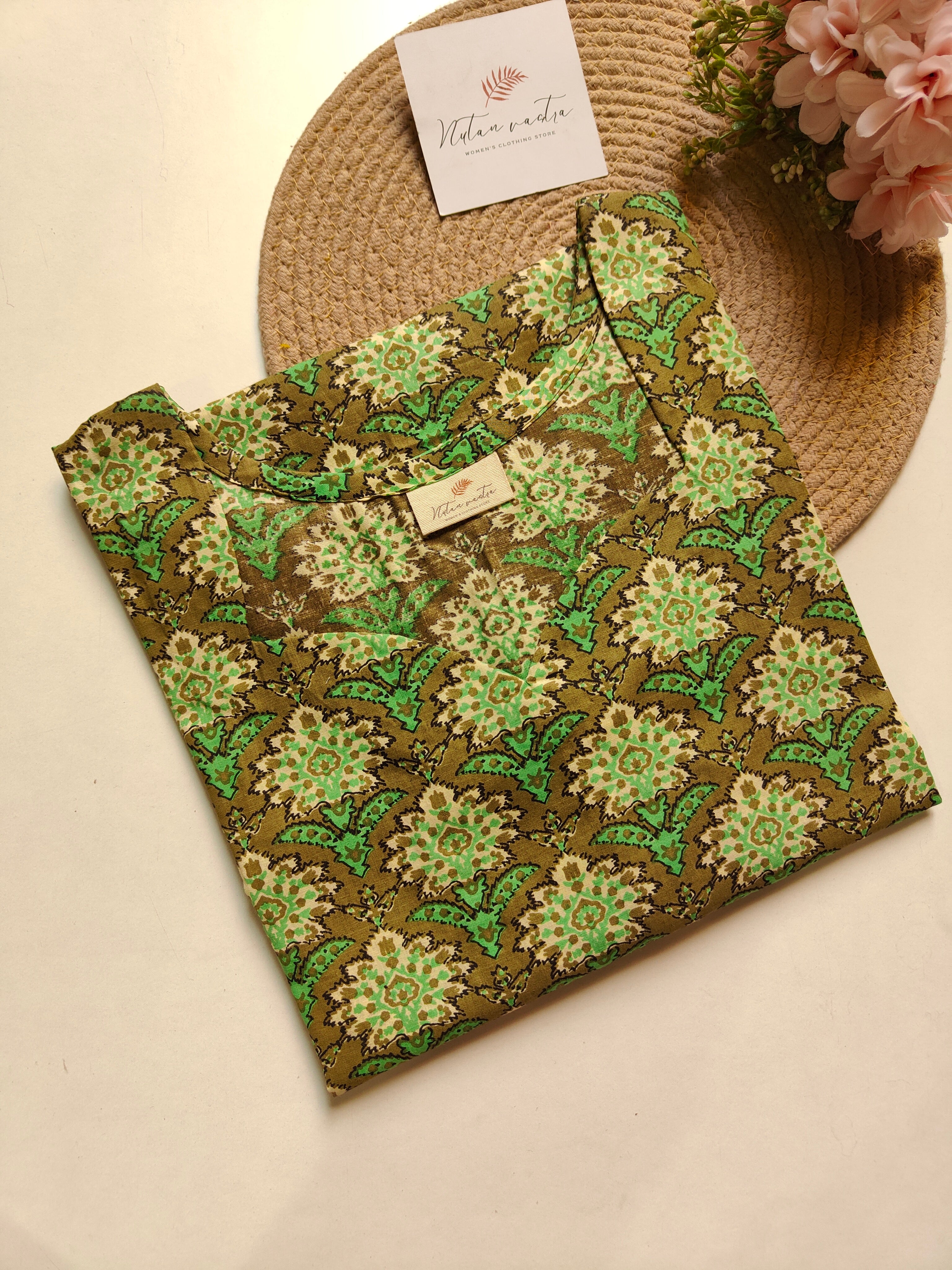 Cotton Long Straight Kurti