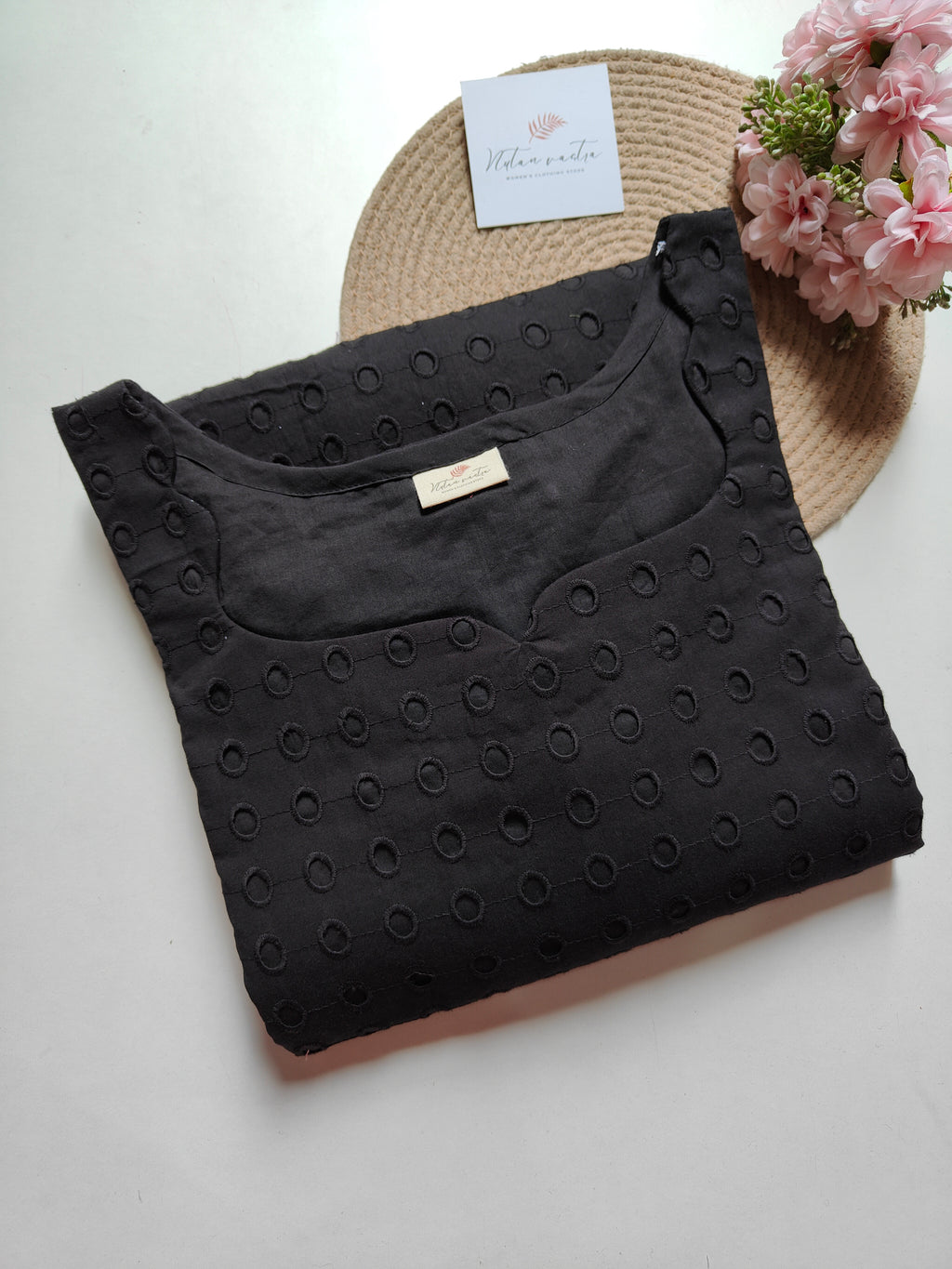 Cotton Hakoba Long Straight Kurti