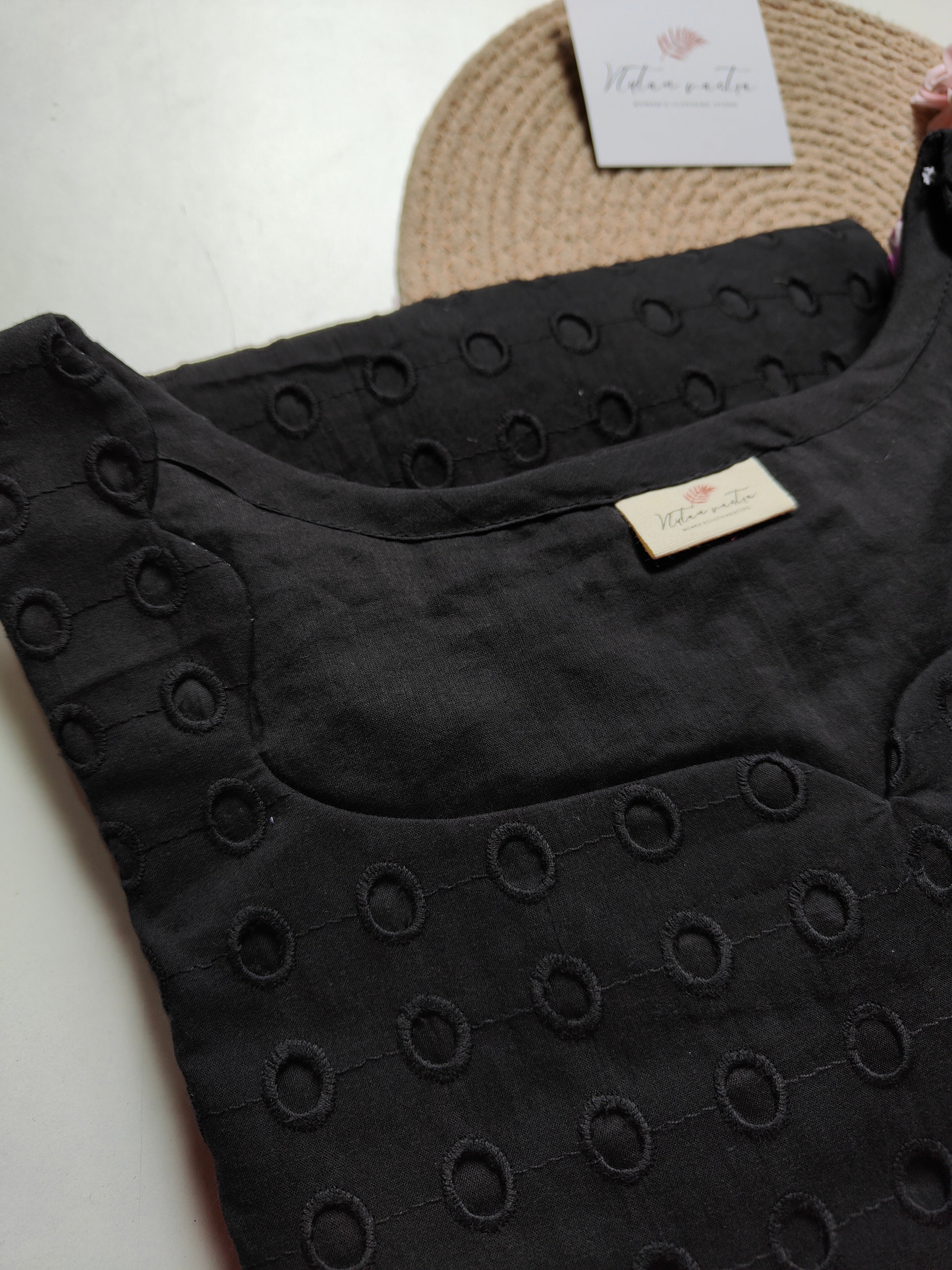 Cotton Hakoba Long Straight Kurti