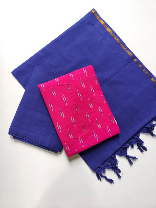 Handloom Ikkath cotton suit set