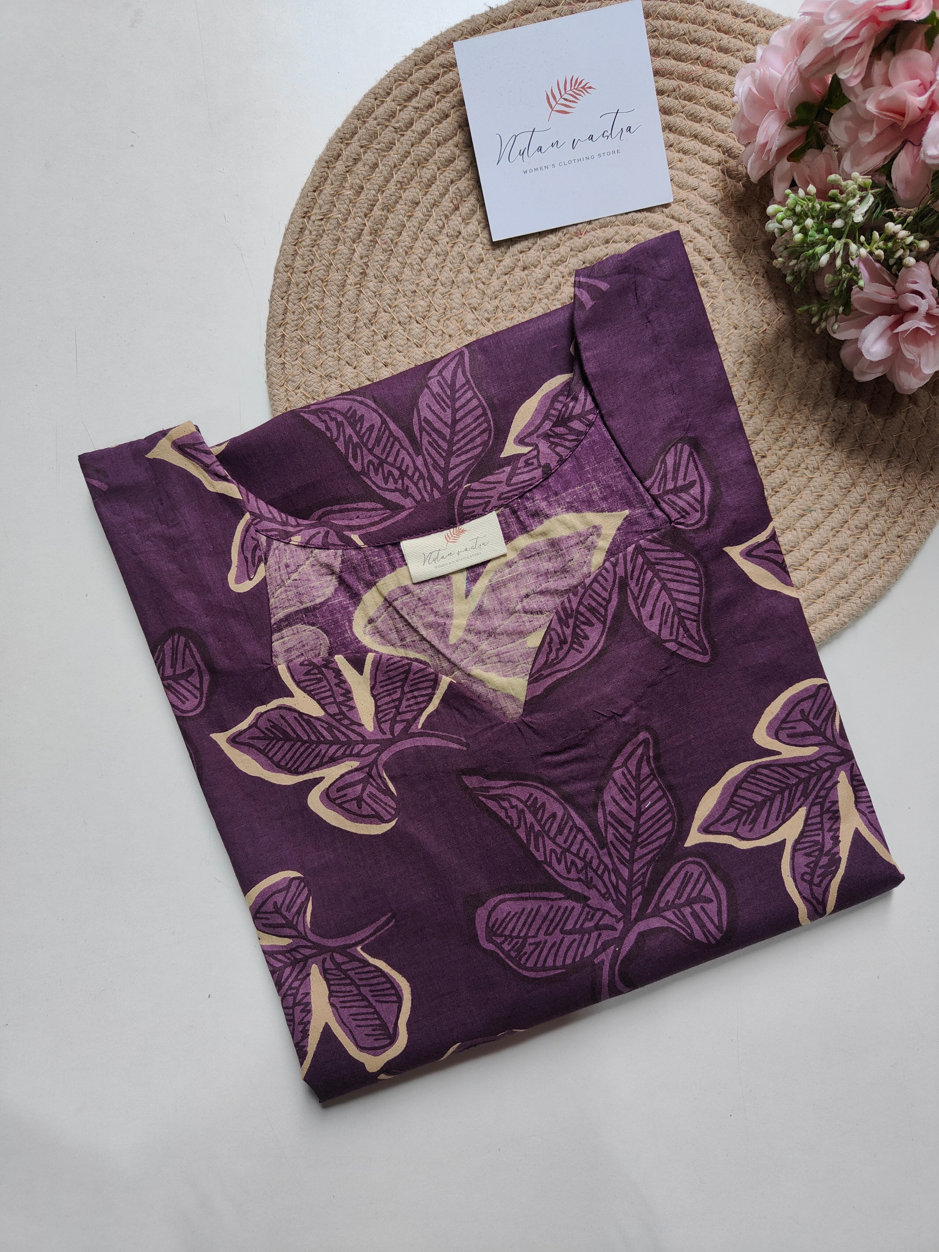 Cotton Long Straight Kurti