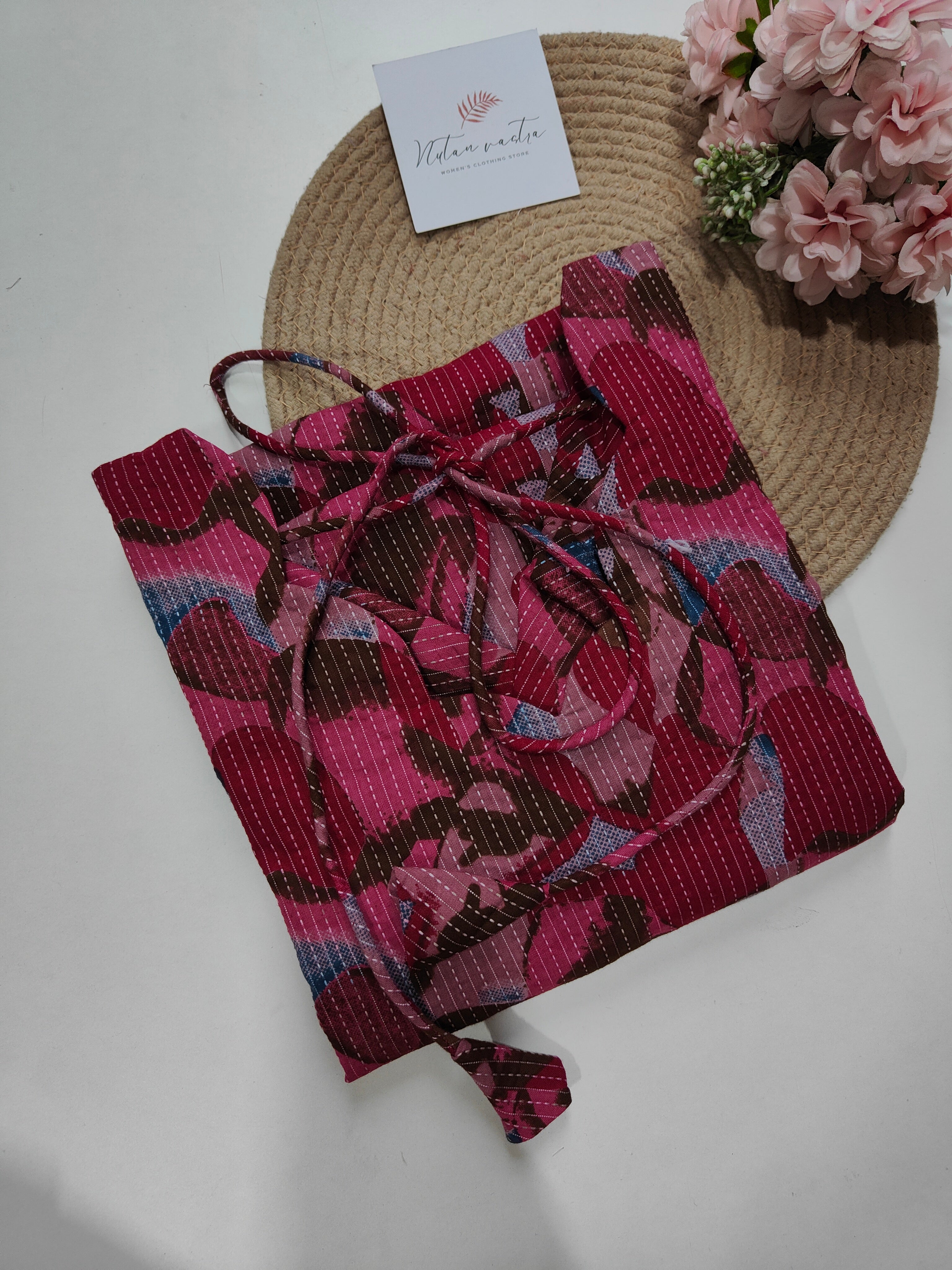 Cotton kantha Long Straight Kurti