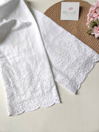 White Self-Embroidered Straight Pant