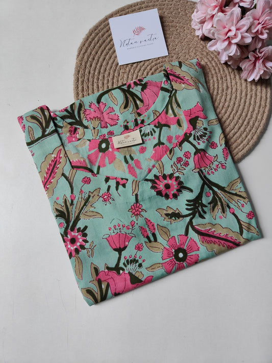 Ready to ship cotton long straight kurti