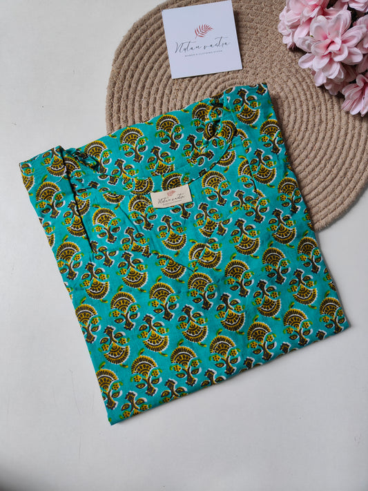 Ready to ship cotton long straight kurti