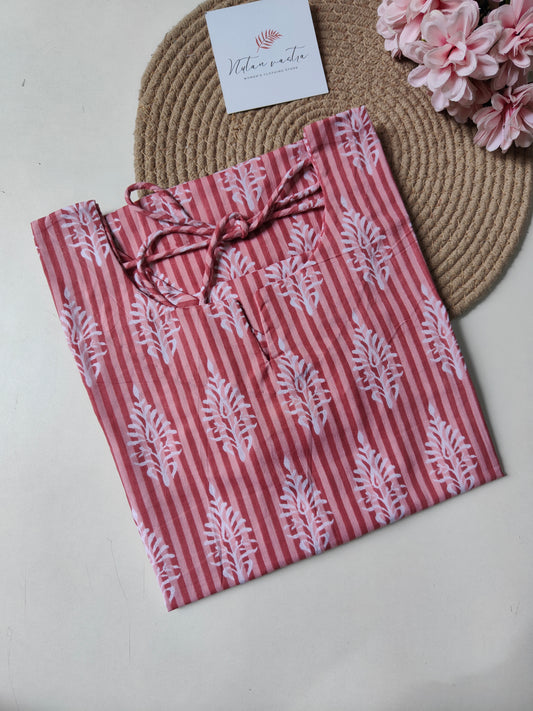 Ready to ship cotton long straight kurti